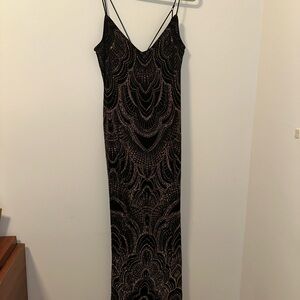 Jump Black and Gold Strapless Dress